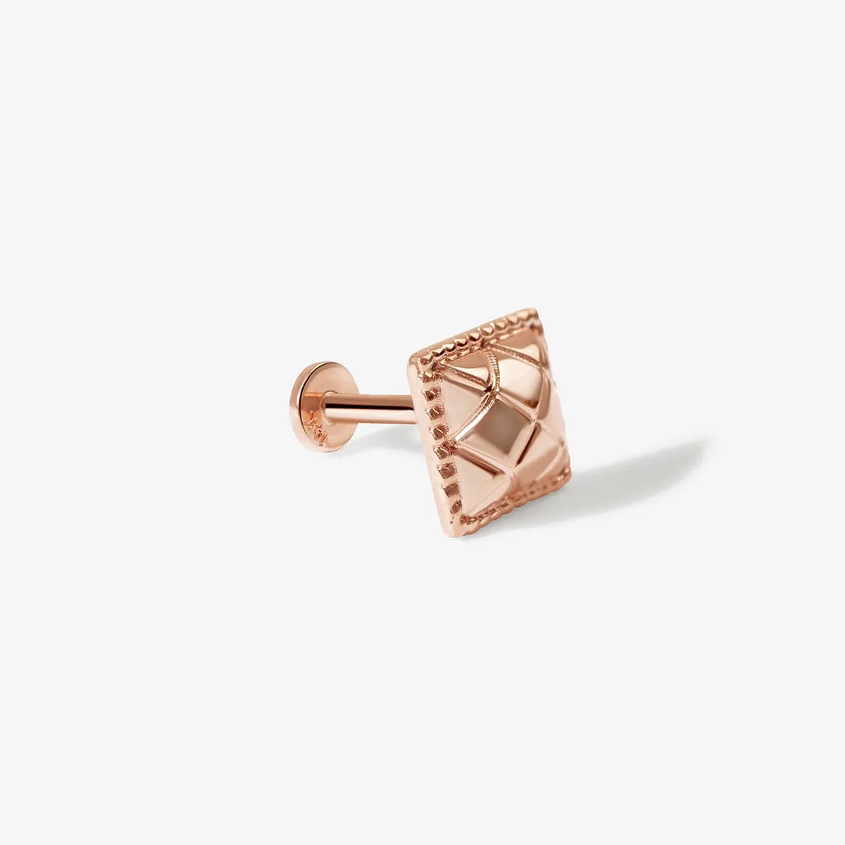 Bardot square quilted piercing sold by Adornmonde product image thumbnail 4