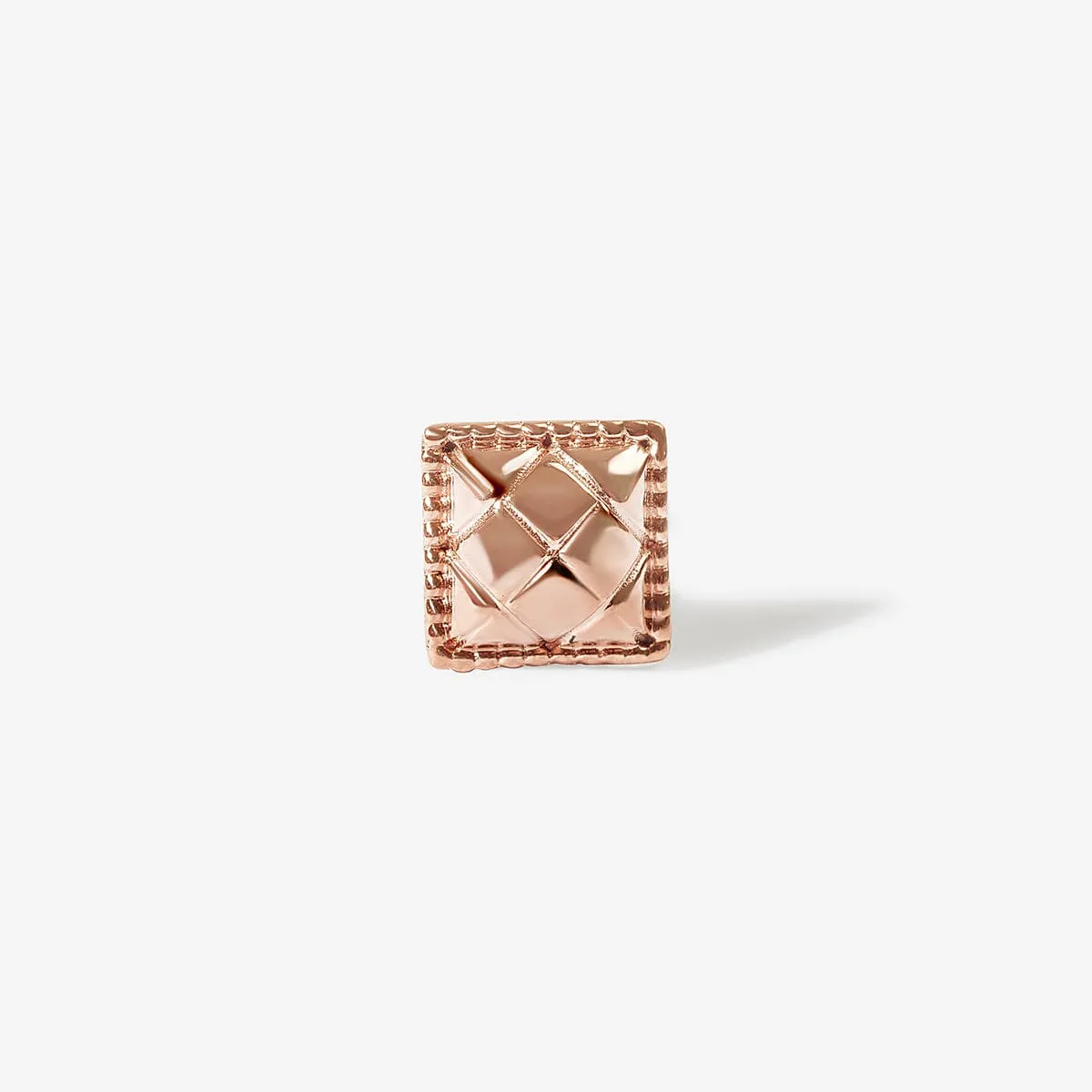 Bardot square quilted piercing sold by Adornmonde