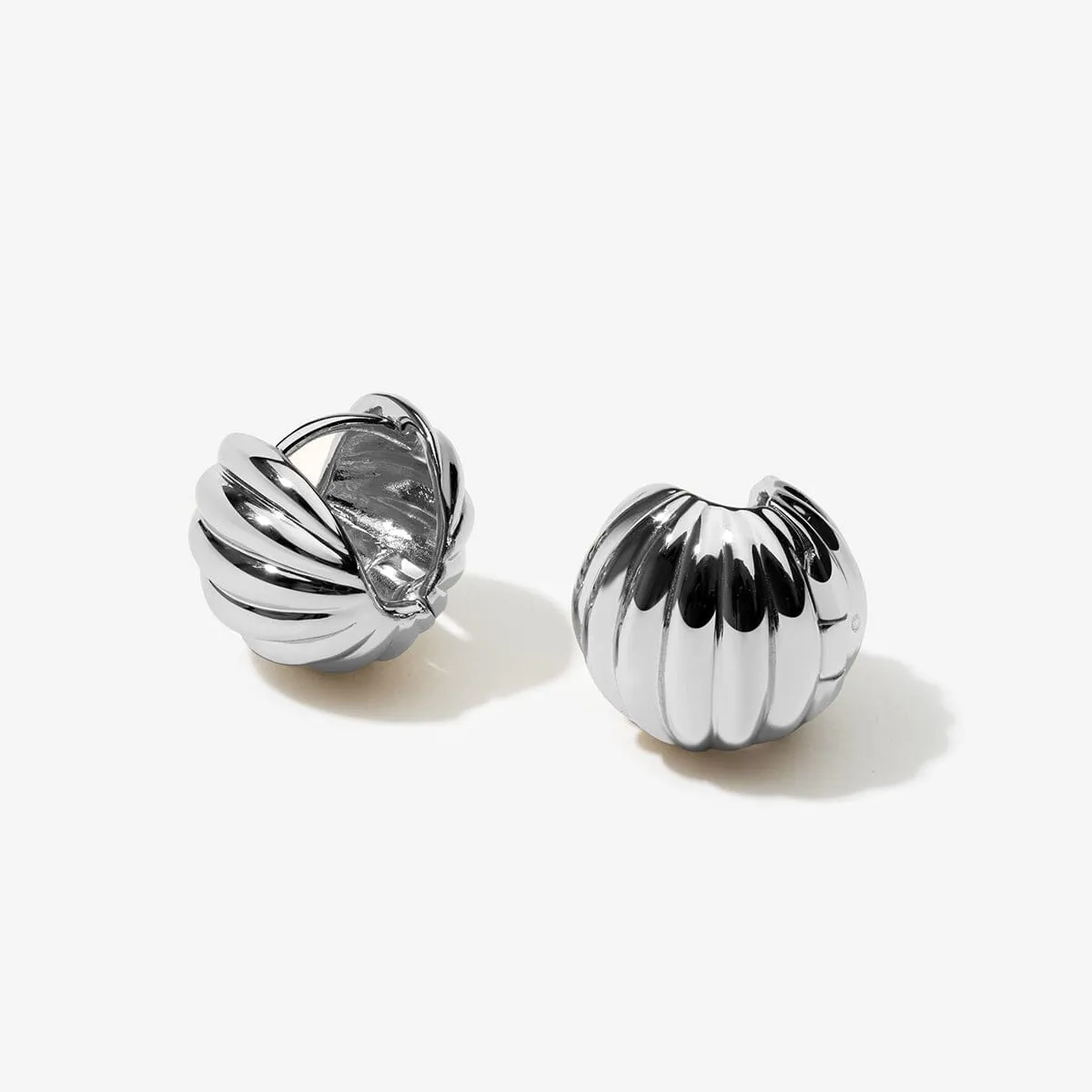 Klaus ball huggie earrings sold by Adornmonde product image thumbnail 5
