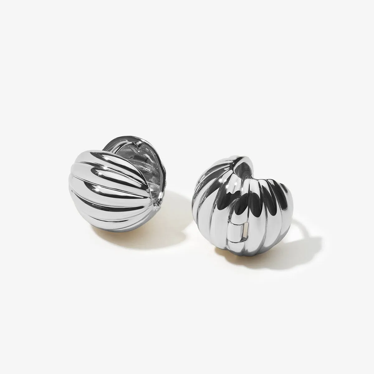 Klaus ball huggie earrings sold by Adornmonde