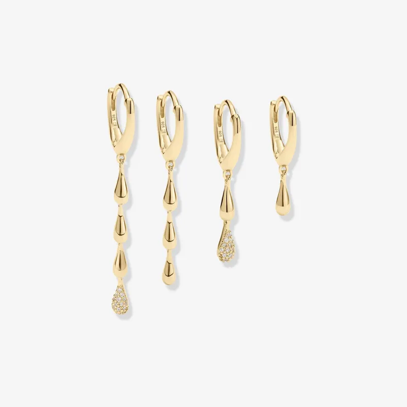 Lynda drip earring set sold by Adornmonde