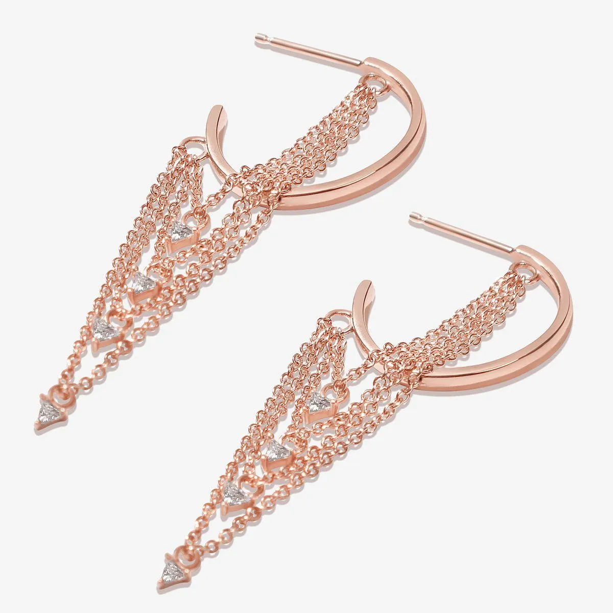 Nix chain earrings sold by Adornmonde product image thumbnail 4