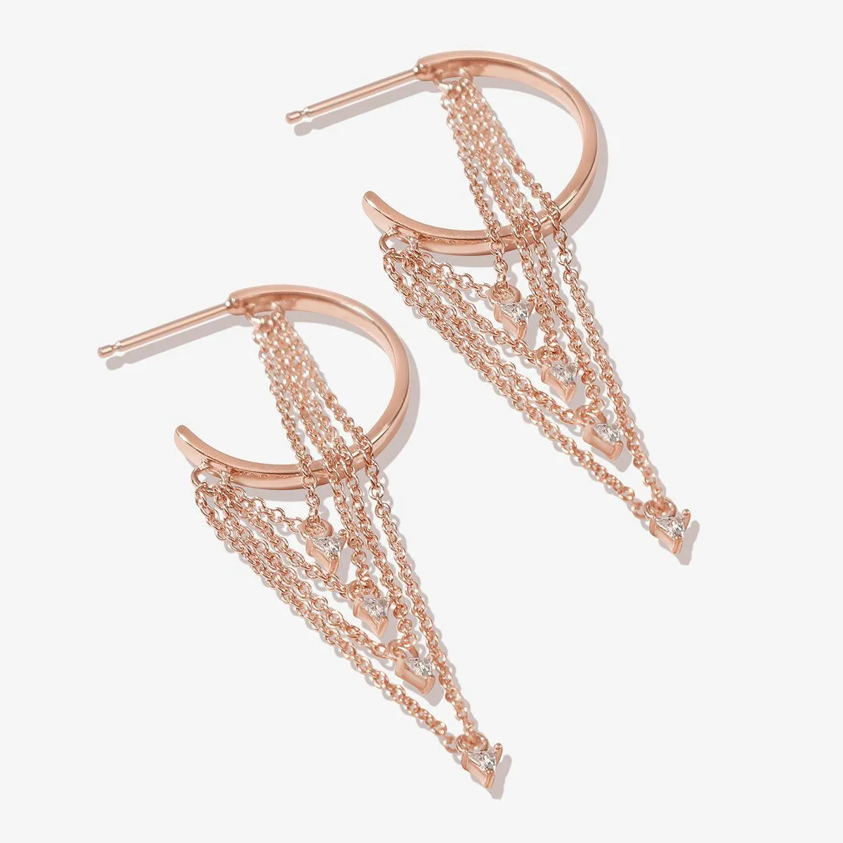 Nix chain earrings sold by Adornmonde product image thumbnail 3