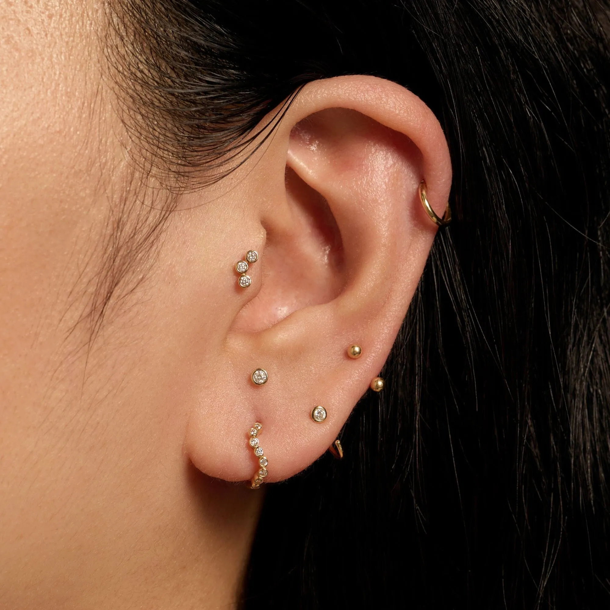 Stevie diamond hookie piercing sold by Adornmonde product image thumbnail 2