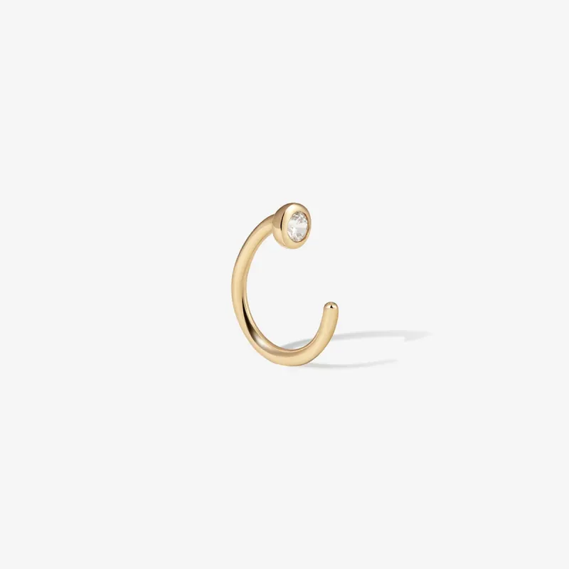 Stevie diamond hookie piercing sold by Adornmonde