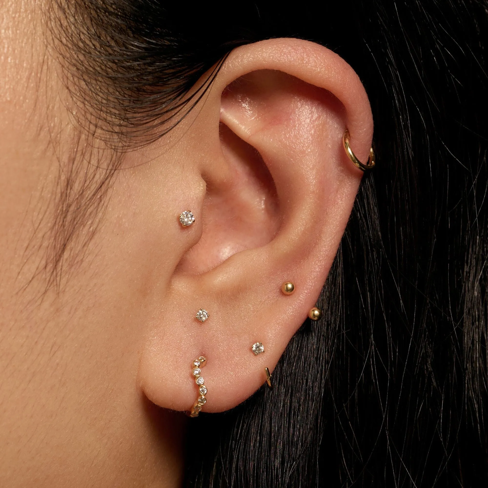 Lionel diamond hookie piercing sold by Adornmonde product image thumbnail 2