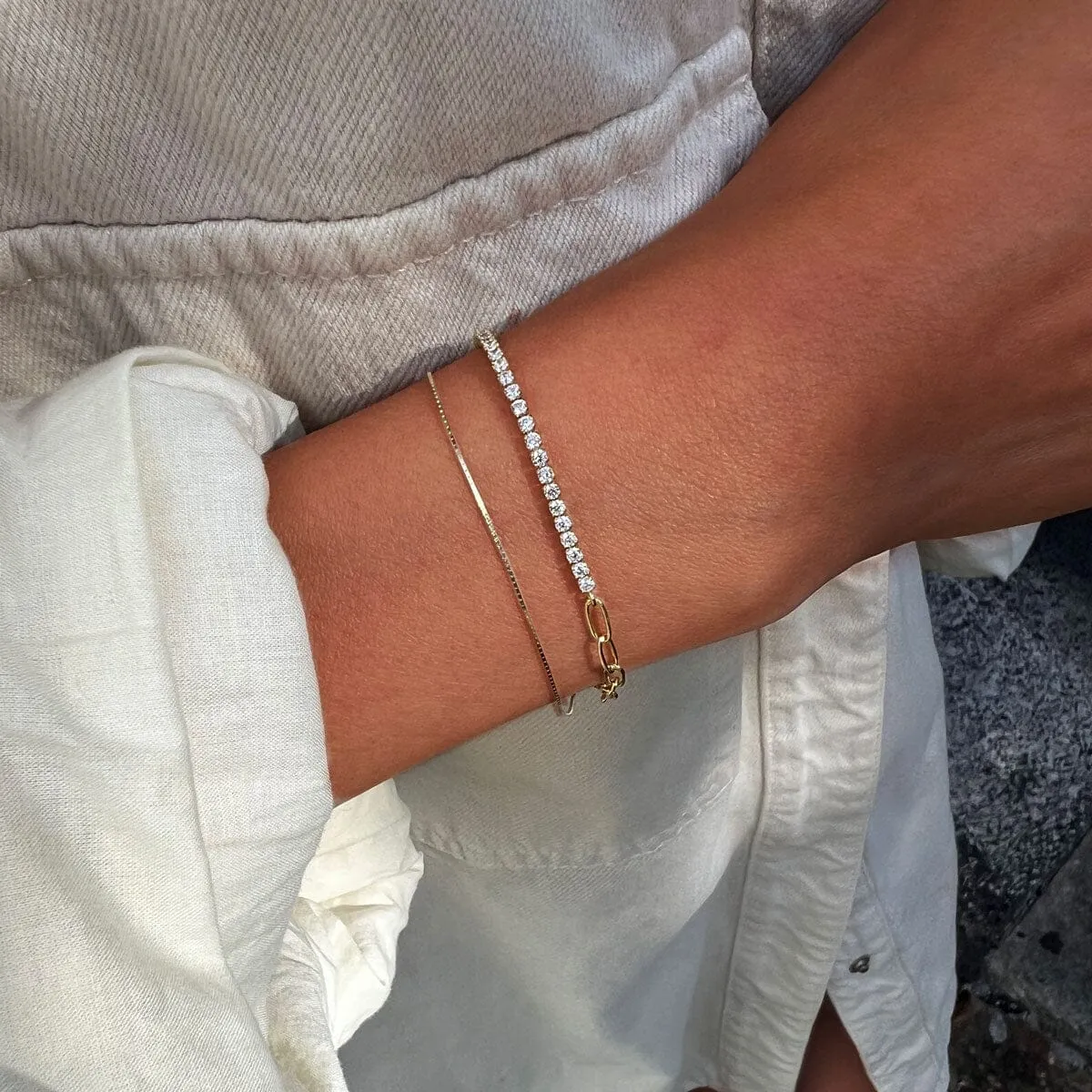 Jay snake chain bracelet sold by Adornmonde product image thumbnail 2