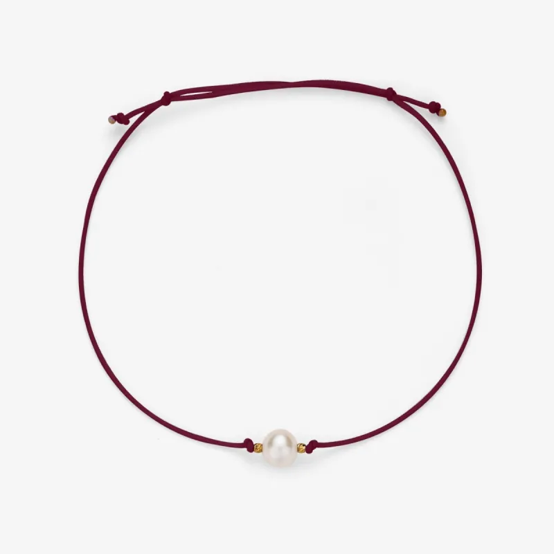 Wish bracelet burgundy made by Adornmonde