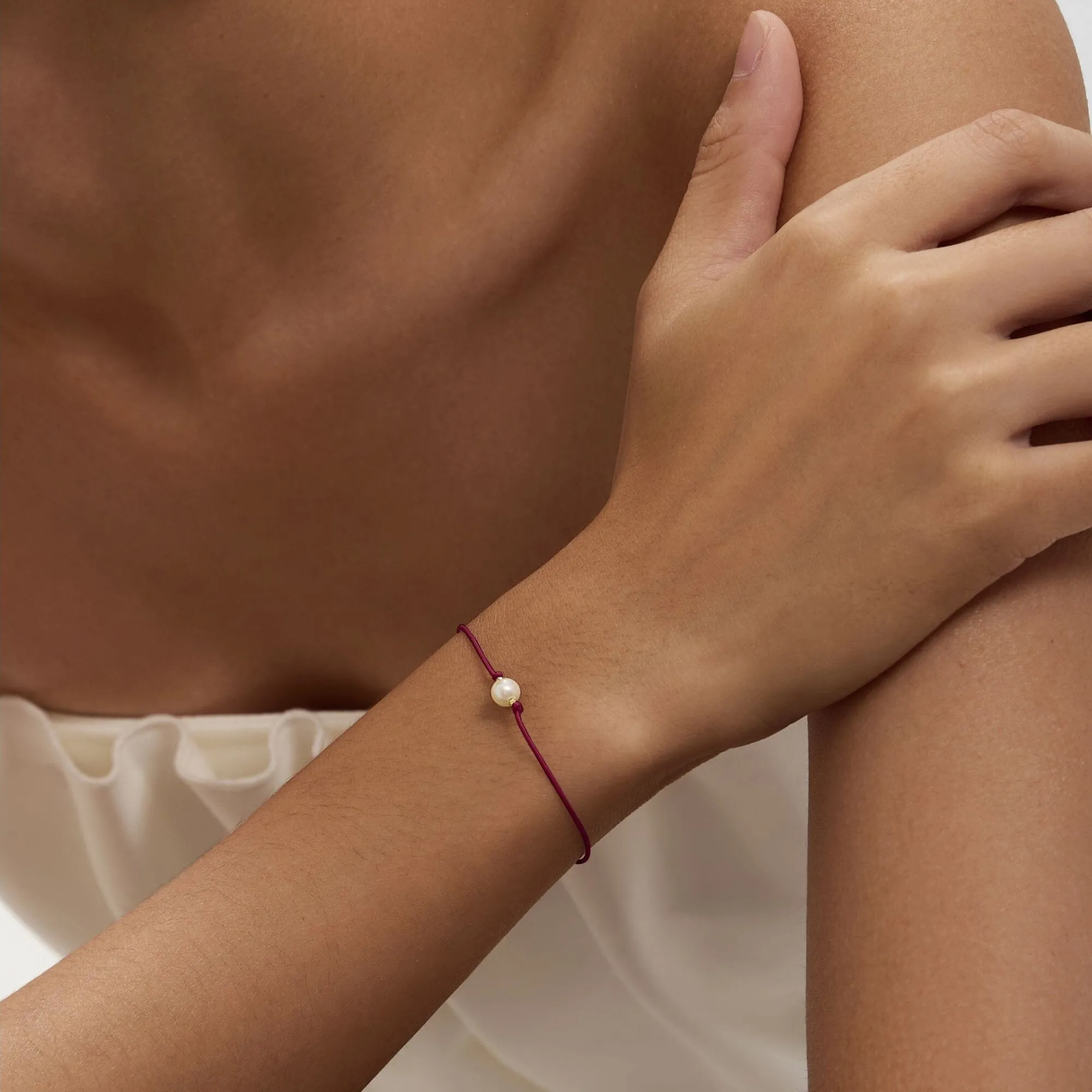 Wish bracelet burgundy sold by Adornmonde product image thumbnail 3