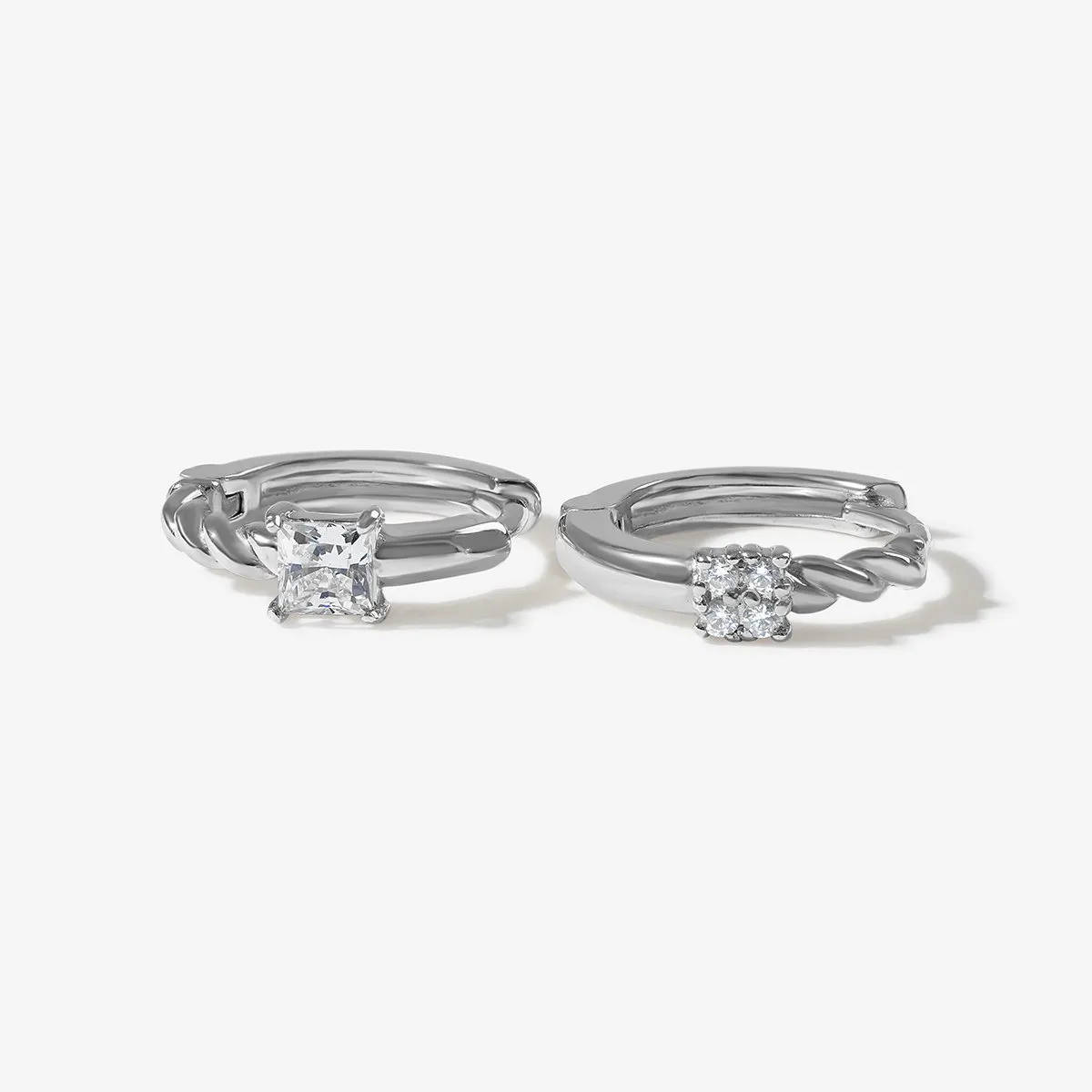 Bernado huggie earrings sold by Adornmonde product image thumbnail 3