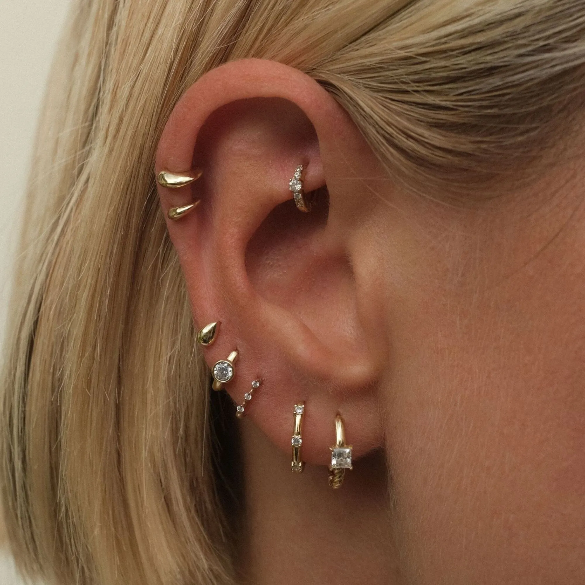 Bernado huggie earrings sold by Adornmonde product image thumbnail 2