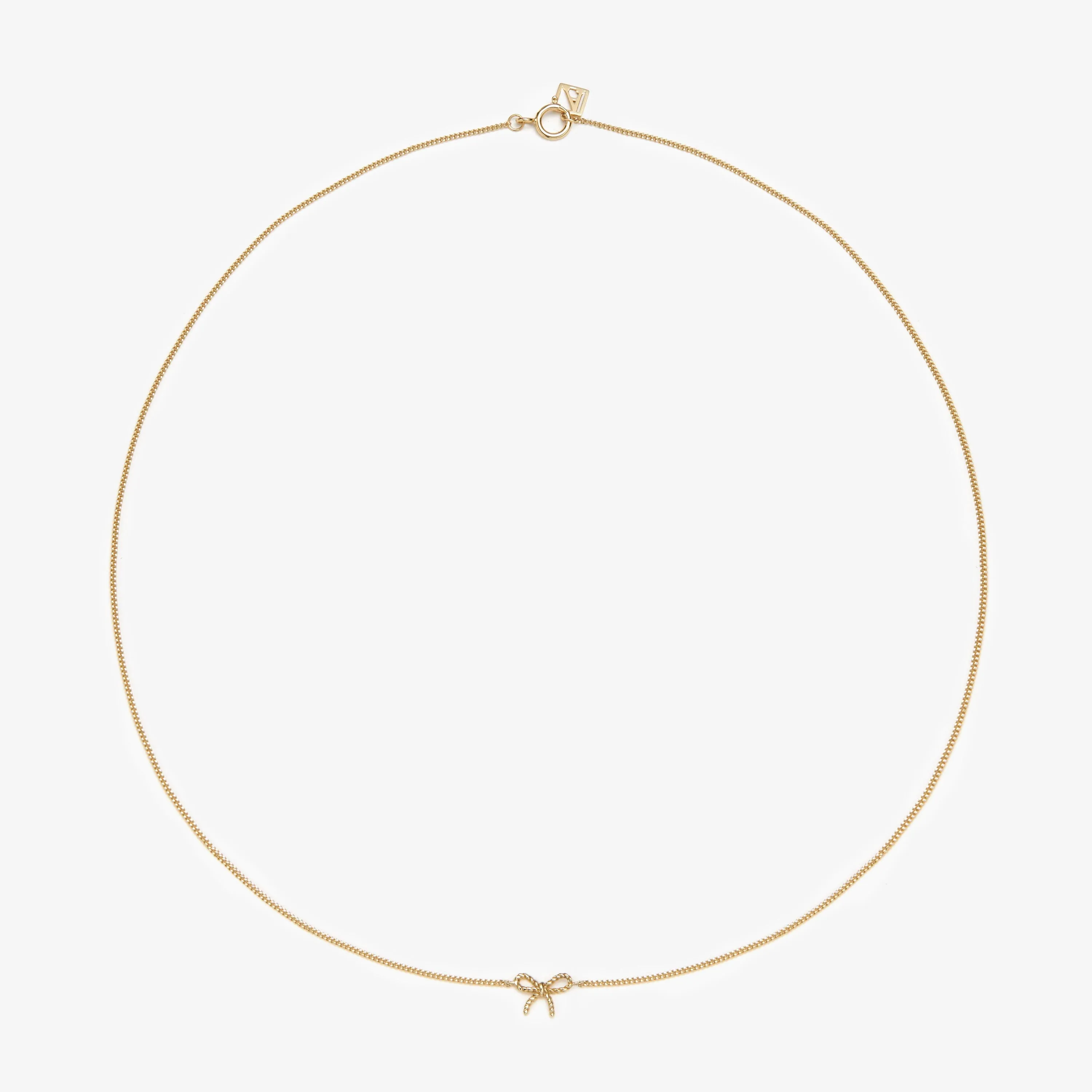 Atticus micro bow necklace sold by Adornmonde product image thumbnail 3