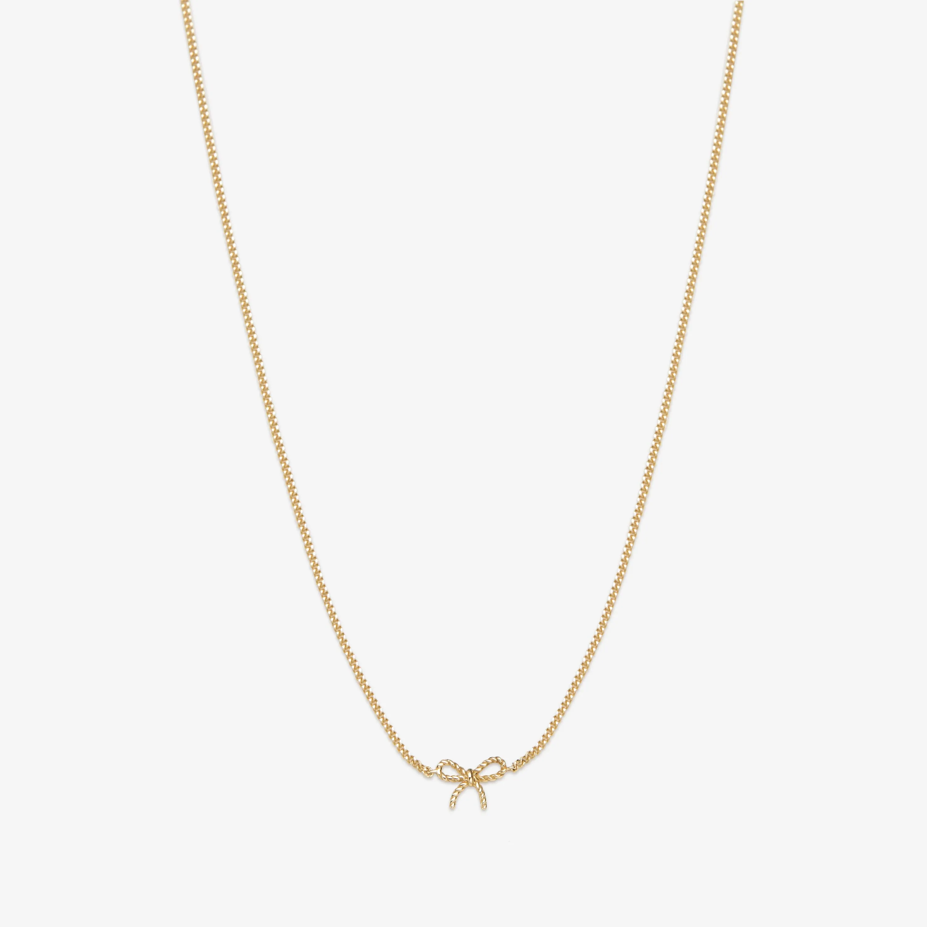 Atticus micro bow necklace sold by Adornmonde product image thumbnail 4