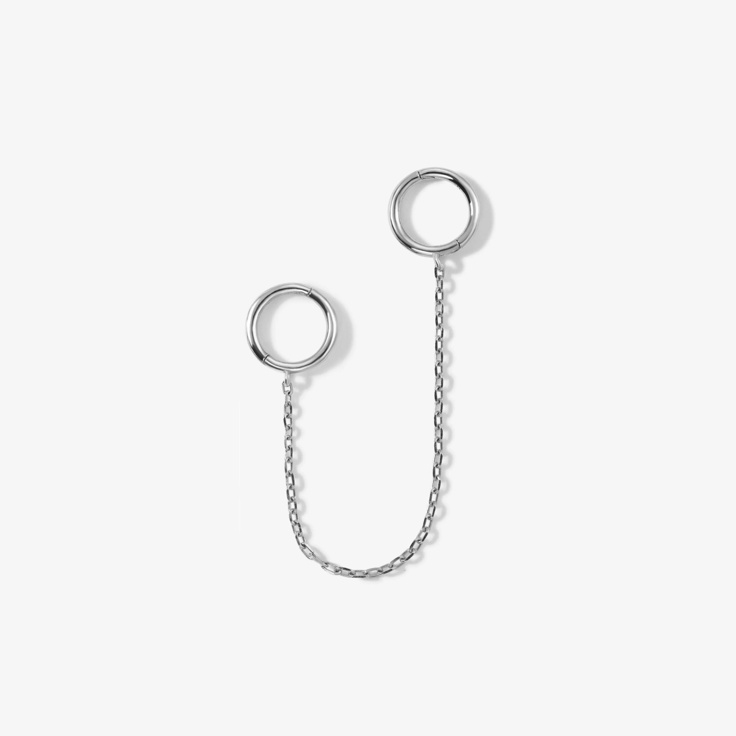 Cloud chain hoop earring sold by Adornmonde
