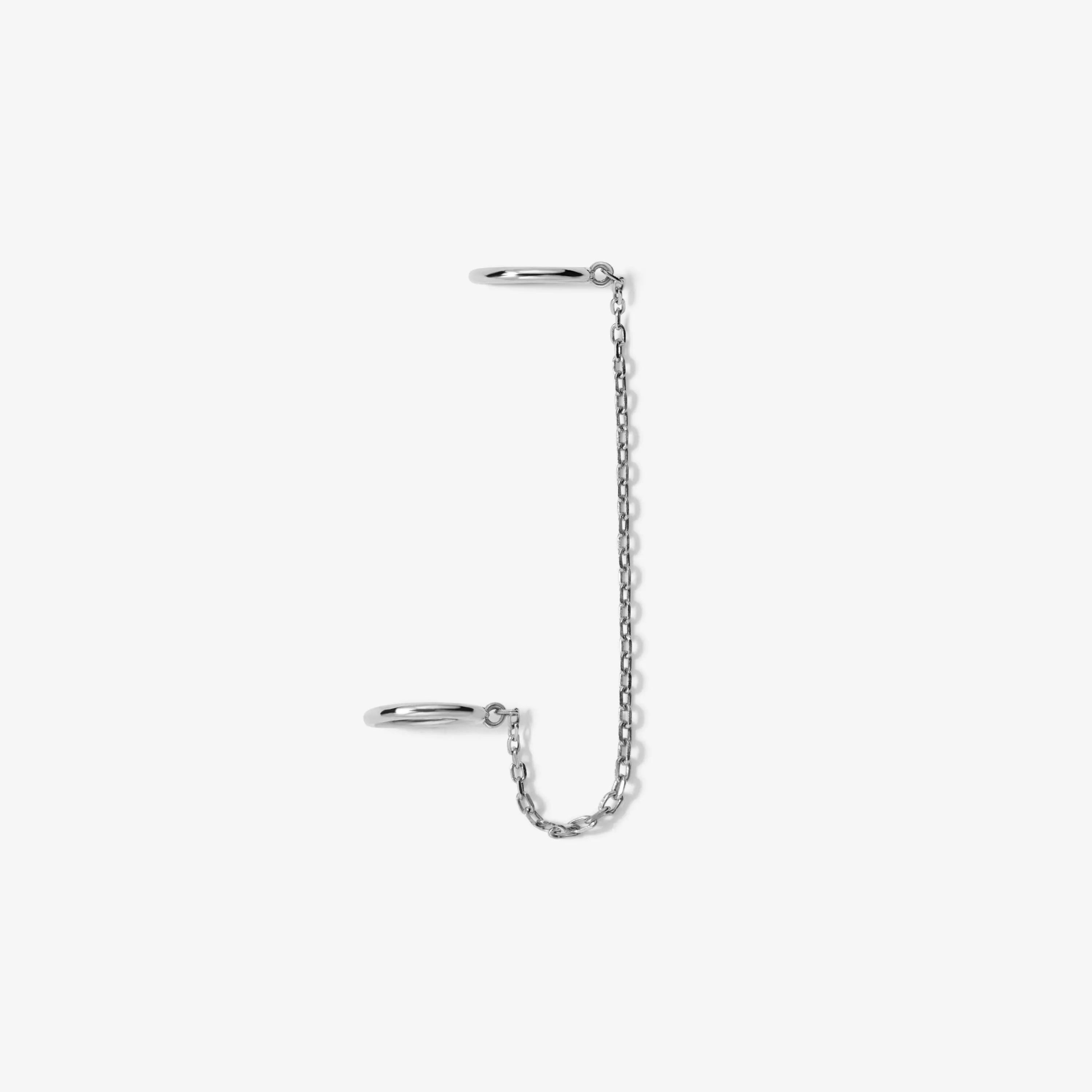 Cloud chain hoop earring sold by Adornmonde product image thumbnail 5
