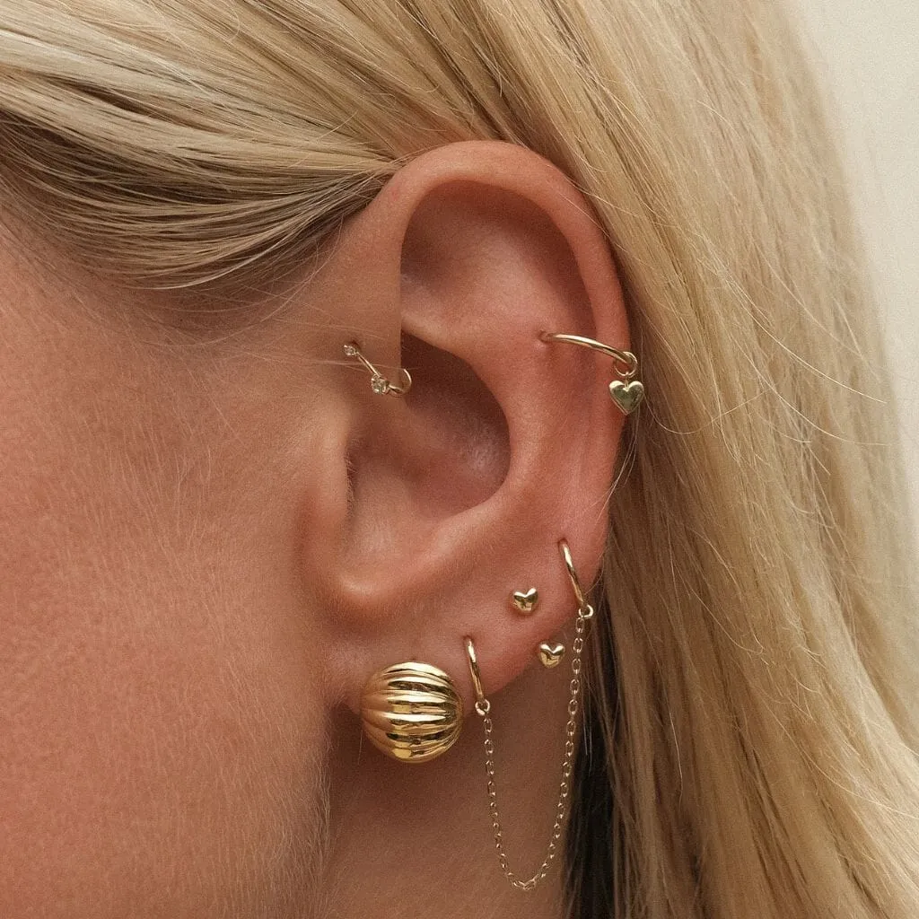Cloud chain hoop earring sold by Adornmonde product image thumbnail 2