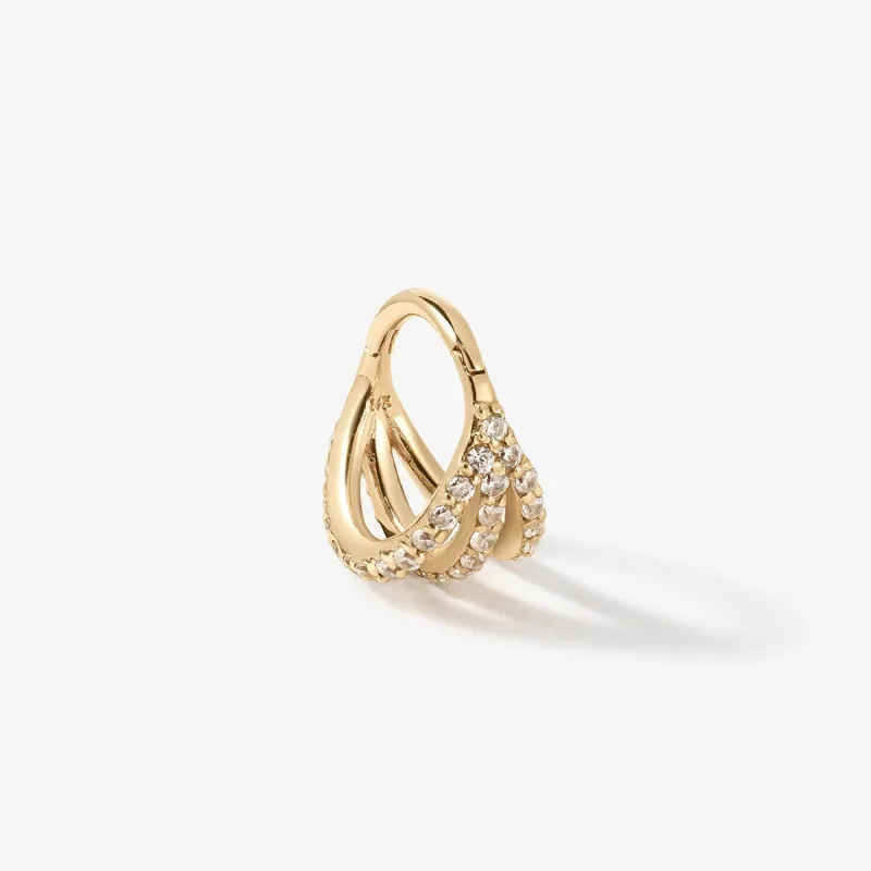 Peng frosted cage clicker hoop sold by Adornmonde