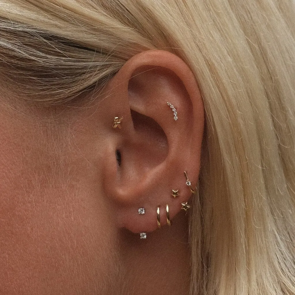 Billy micro bow piercing sold by Adornmonde product image thumbnail 2