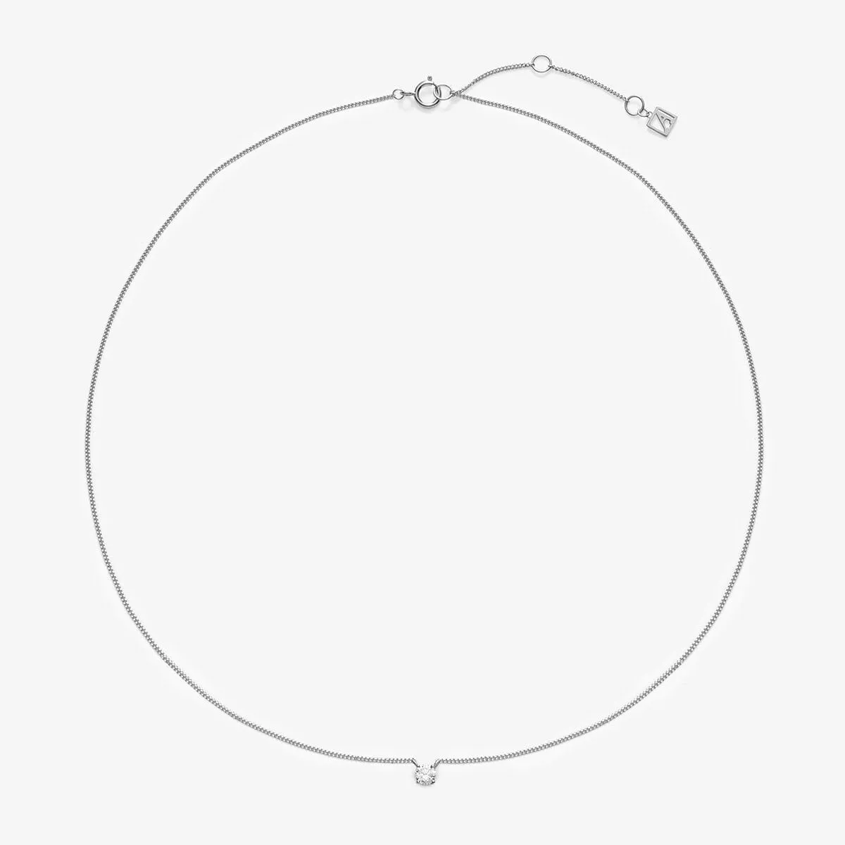 Knoxx round diamond necklace sold by Adornmonde product image thumbnail 4