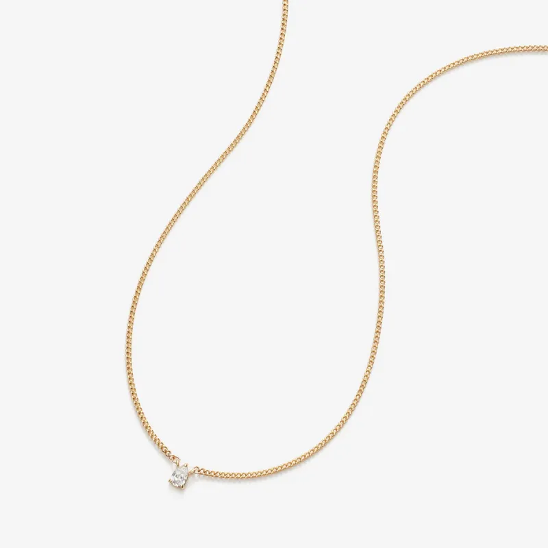 Bradd pear diamond necklace sold by Adornmonde