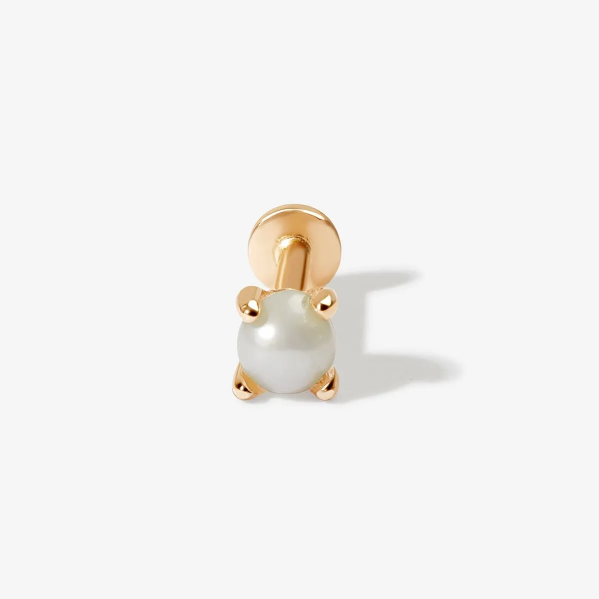 Lune pearl piercing sold by Adornmonde product image thumbnail 4