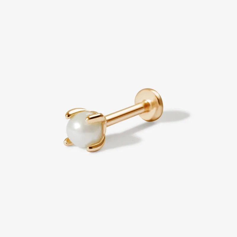 Lune pearl piercing sold by Adornmonde