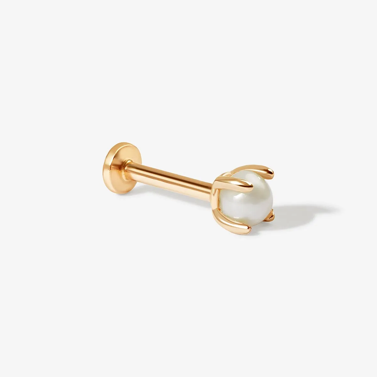 Lune pearl piercing sold by Adornmonde product image thumbnail 5