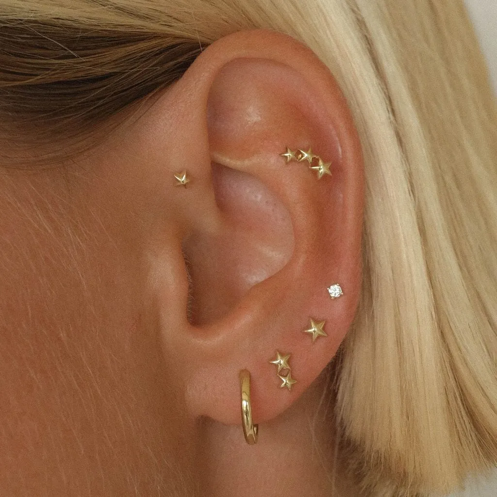 Lebron triple star piercing sold by Adornmonde product image thumbnail 2
