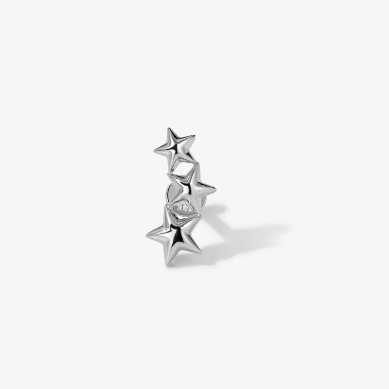 Lebron triple star piercing sold by Adornmonde