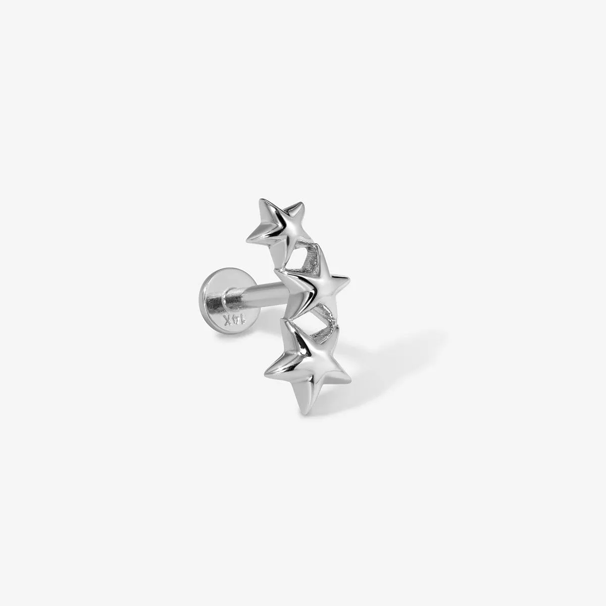 Lebron triple star piercing sold by Adornmonde product image thumbnail 3