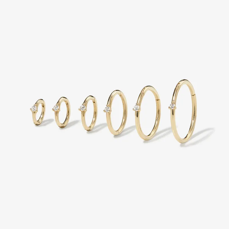 Cloud diamond clicker hoop sold by Adornmonde