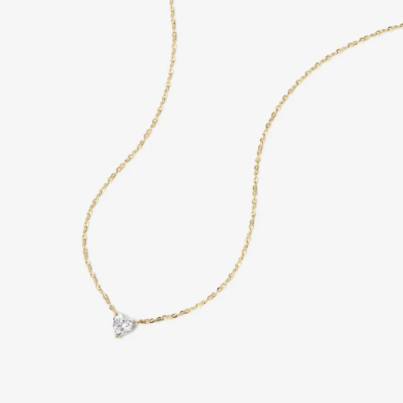 Luca heart diamond necklace made by Adornmonde