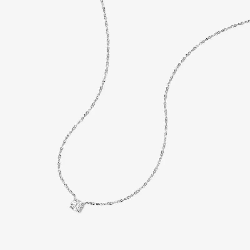 Max round diamond necklace sold by Adornmonde