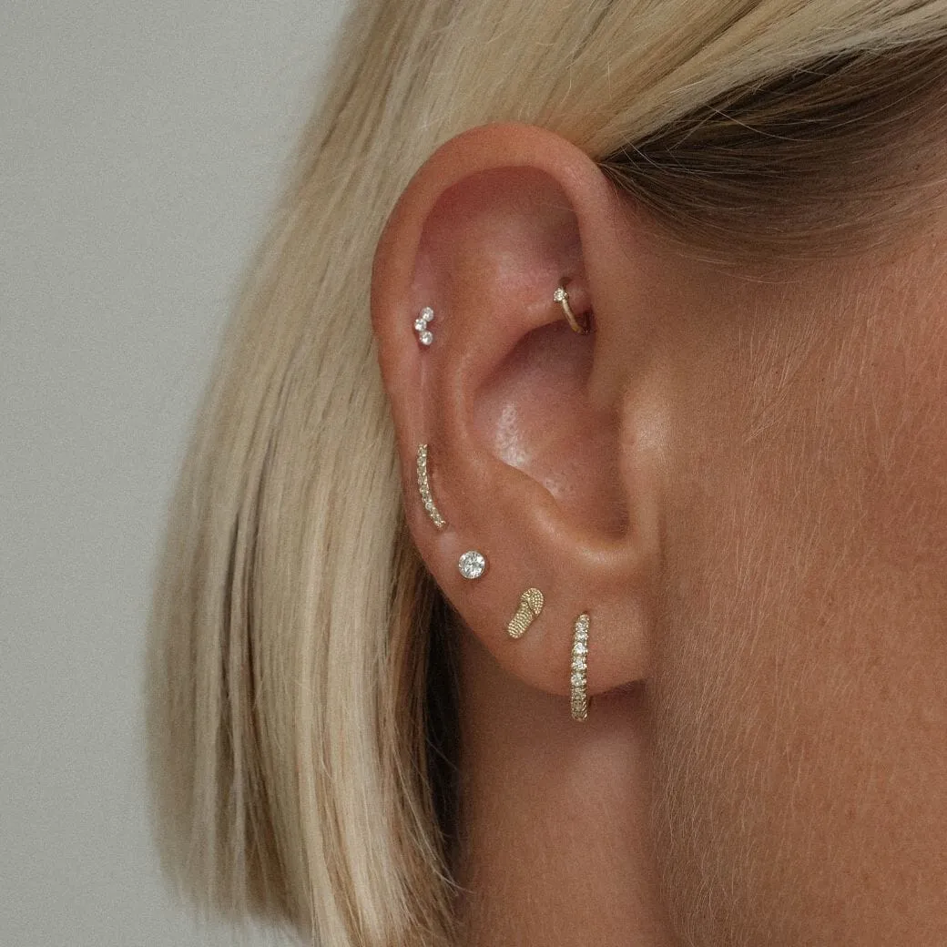 Finn diamond contour piercing sold by Adornmonde product image thumbnail 2