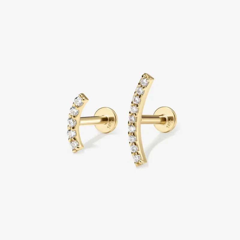 Finn diamond contour piercing sold by Adornmonde