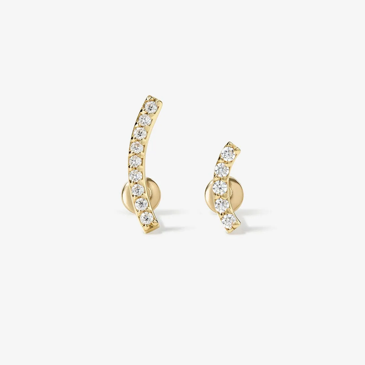 Finn diamond contour piercing sold by Adornmonde product image thumbnail 4