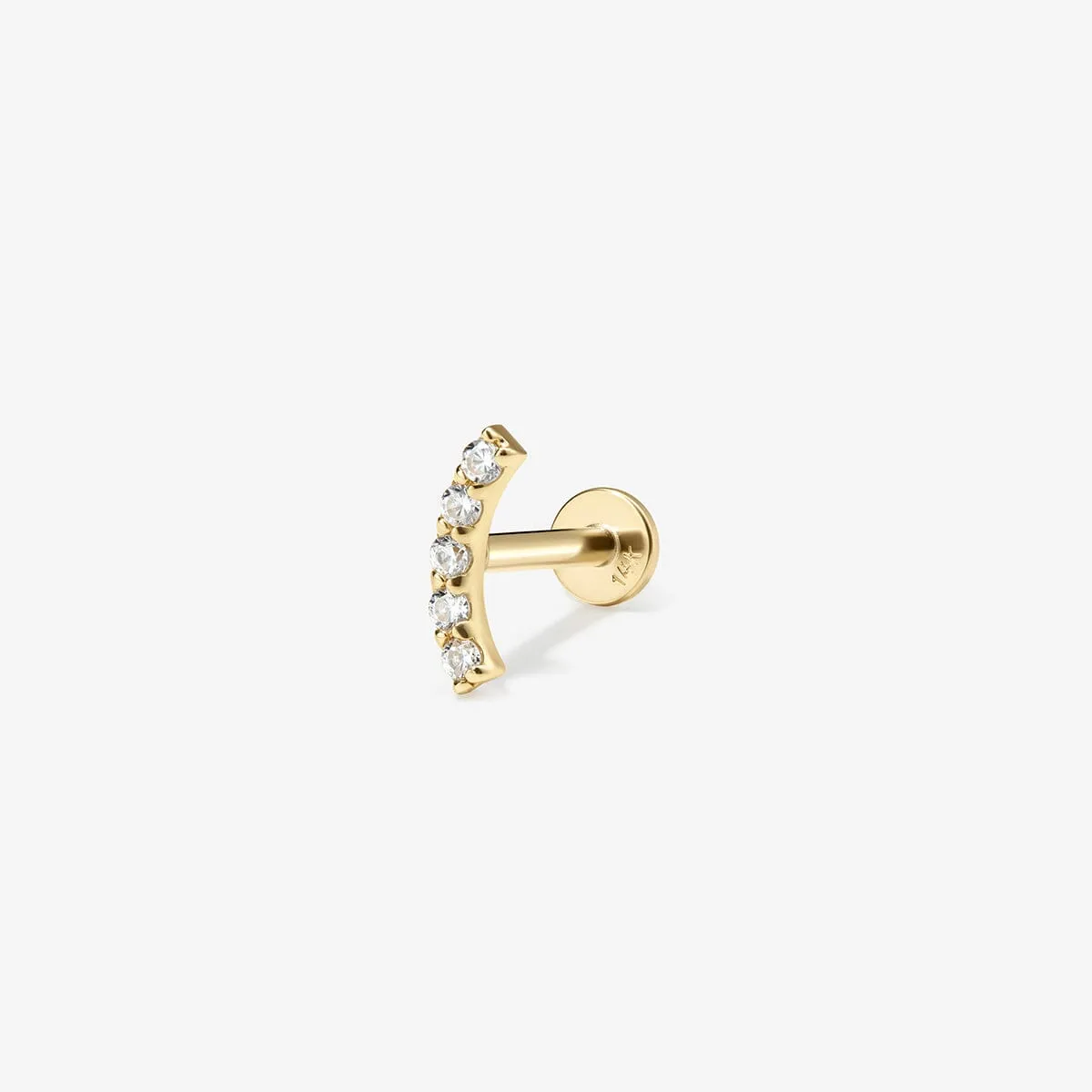Finn diamond contour piercing sold by Adornmonde product image thumbnail 3