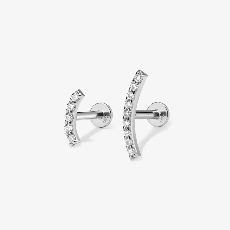 Finn diamond contour piercing sold by Adornmonde