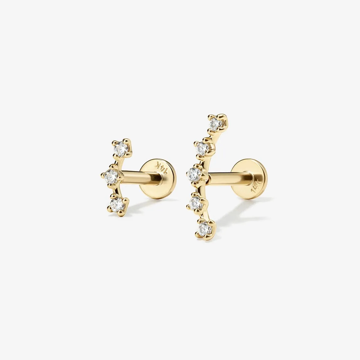 Con diamond contour piercing sold by Adornmonde