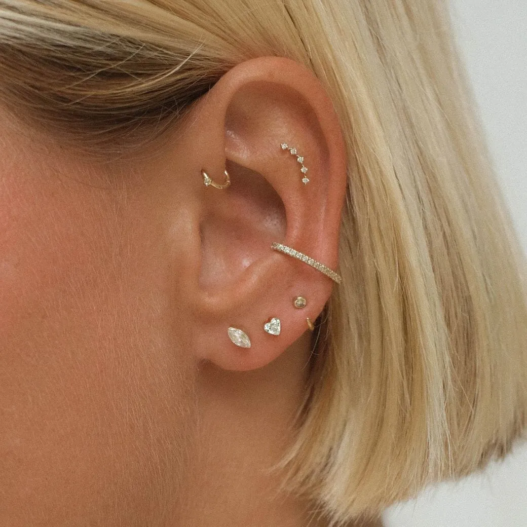 Con diamond contour piercing sold by Adornmonde product image thumbnail 2
