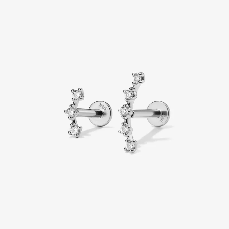 Con diamond contour piercing sold by Adornmonde