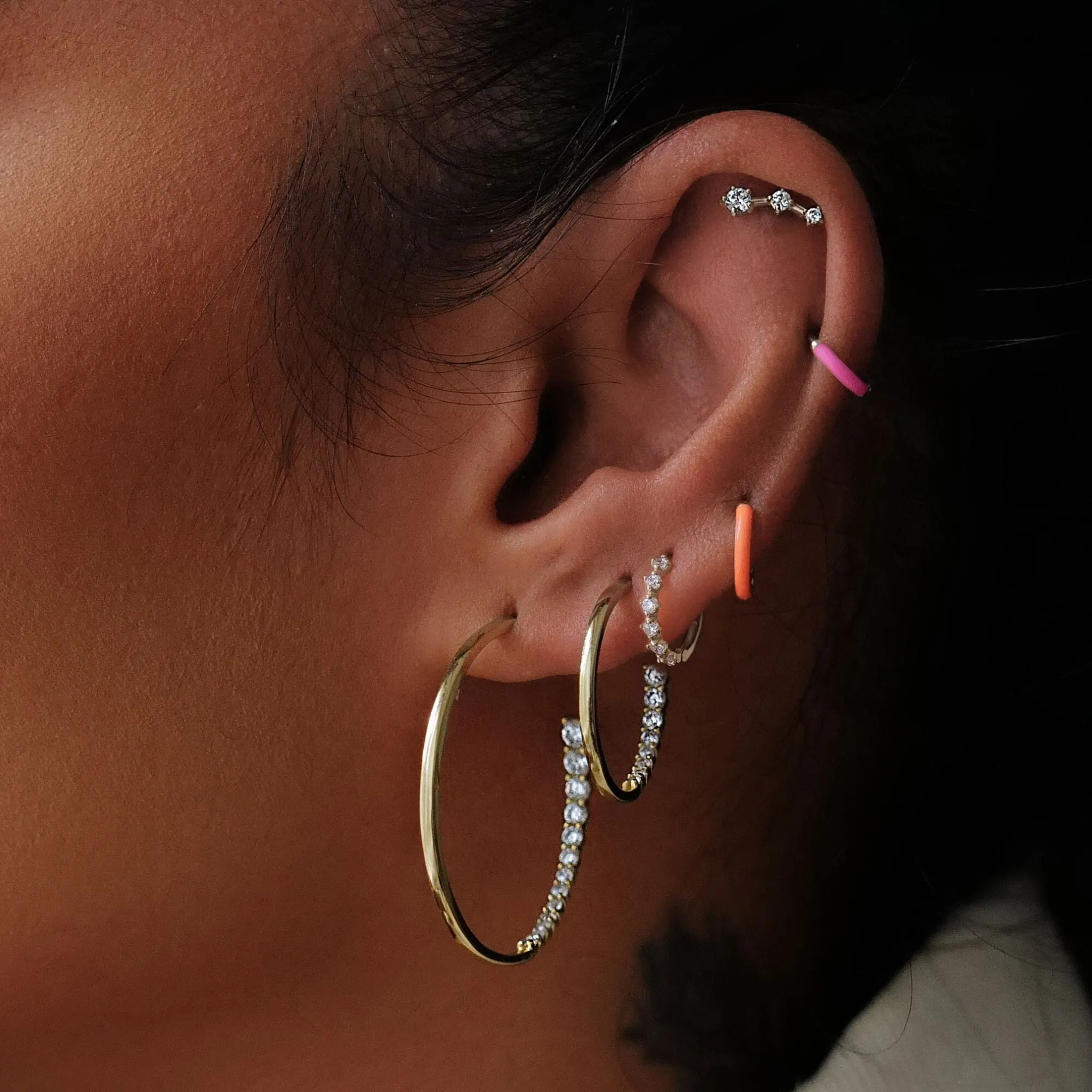 Markison hoop earrings sold by Adornmonde product image thumbnail 2