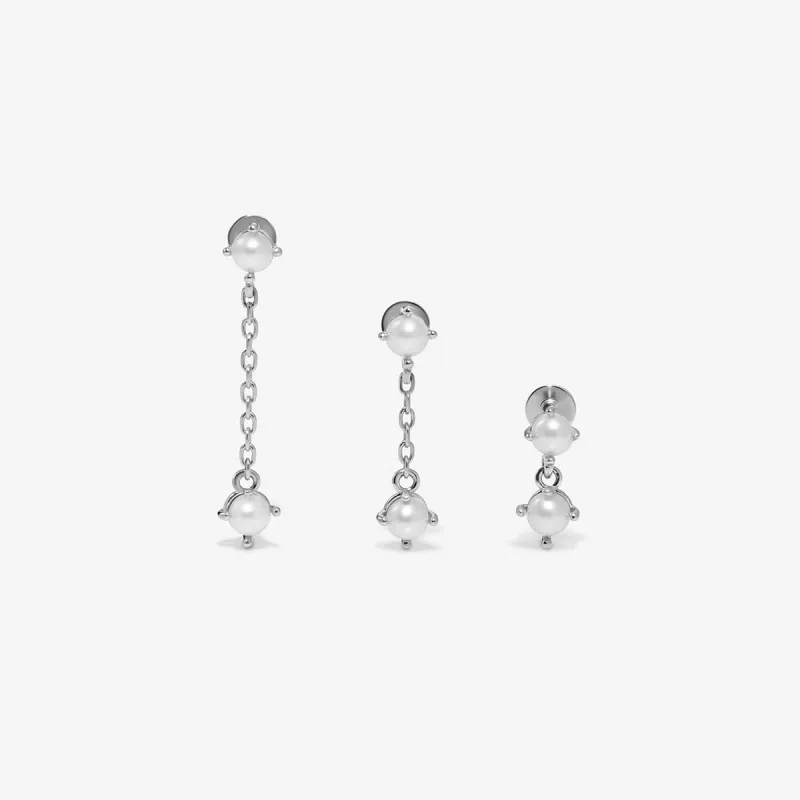 August drop pearl piercing made by Adornmonde
