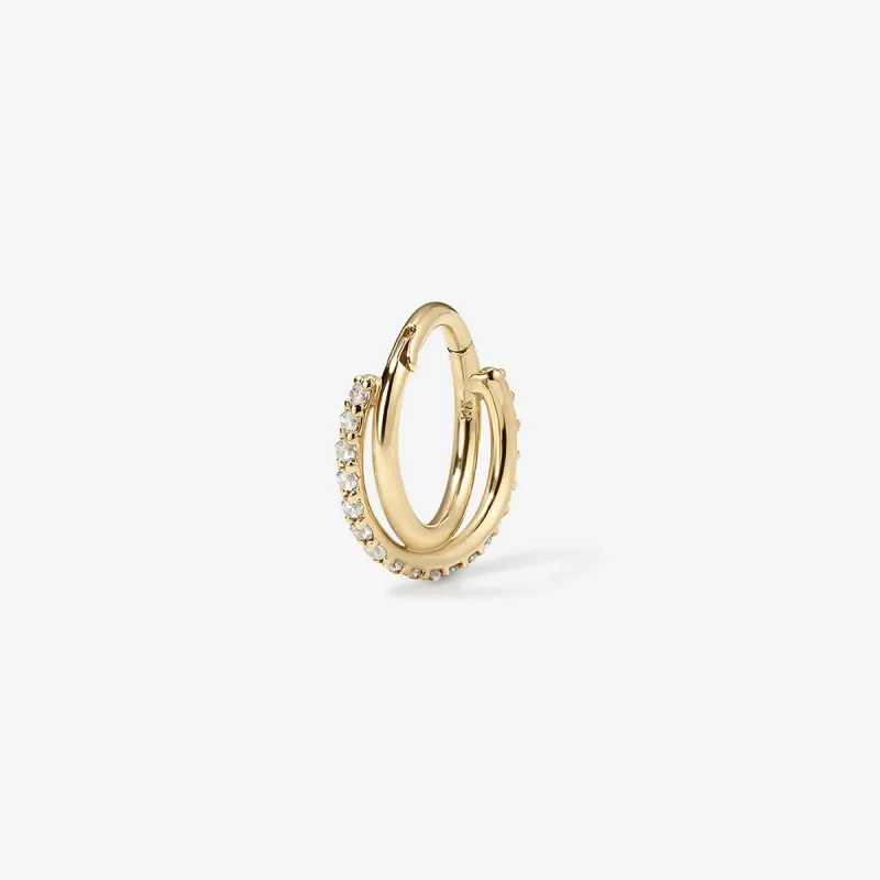 Flynn diamond flow clicker hoop made by Adornmonde