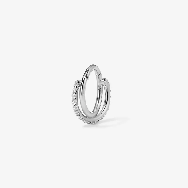 Flynn diamond flow clicker hoop made by Adornmonde