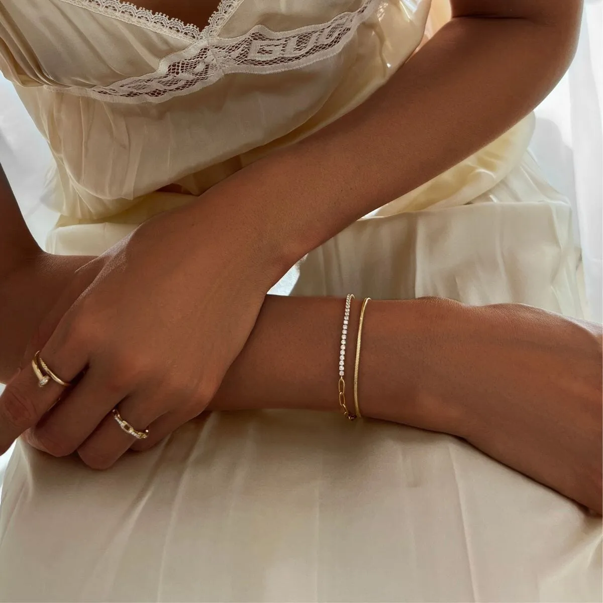 Peter tennis bracelet sold by Adornmonde product image thumbnail 2