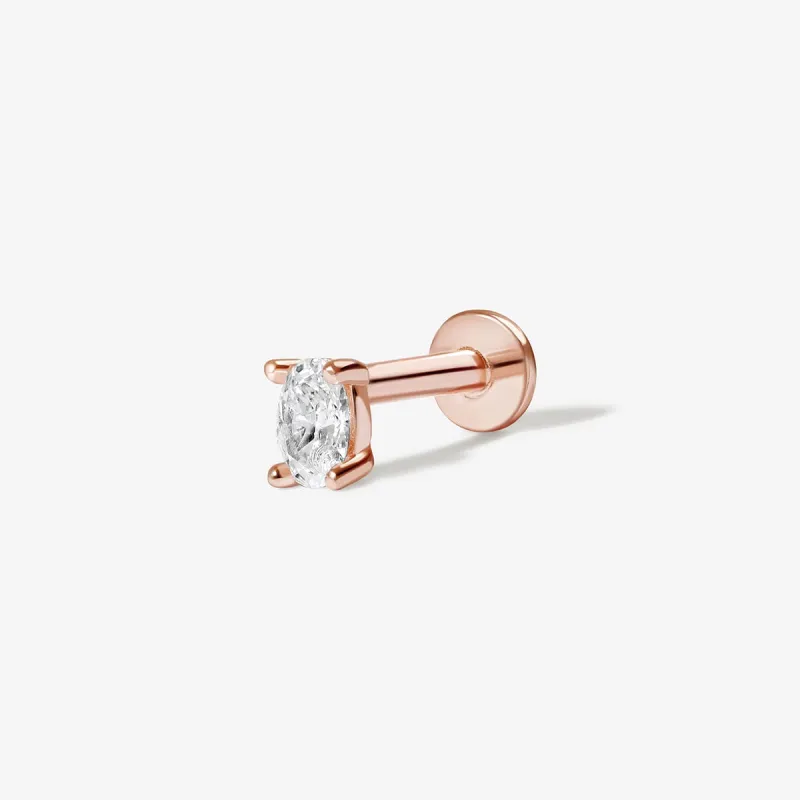 Maali oval piercing sold by Adornmonde