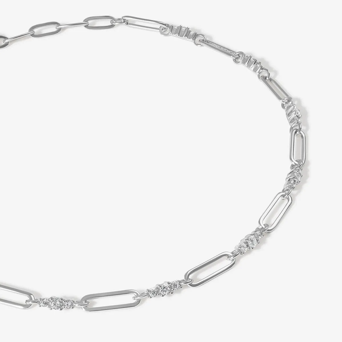 Sabi single link paperclip chain anklet sold by Adornmonde product image thumbnail 3