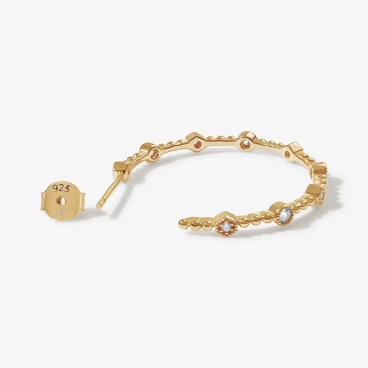 Dixie hoop earrings sold by Adornmonde product image thumbnail 4