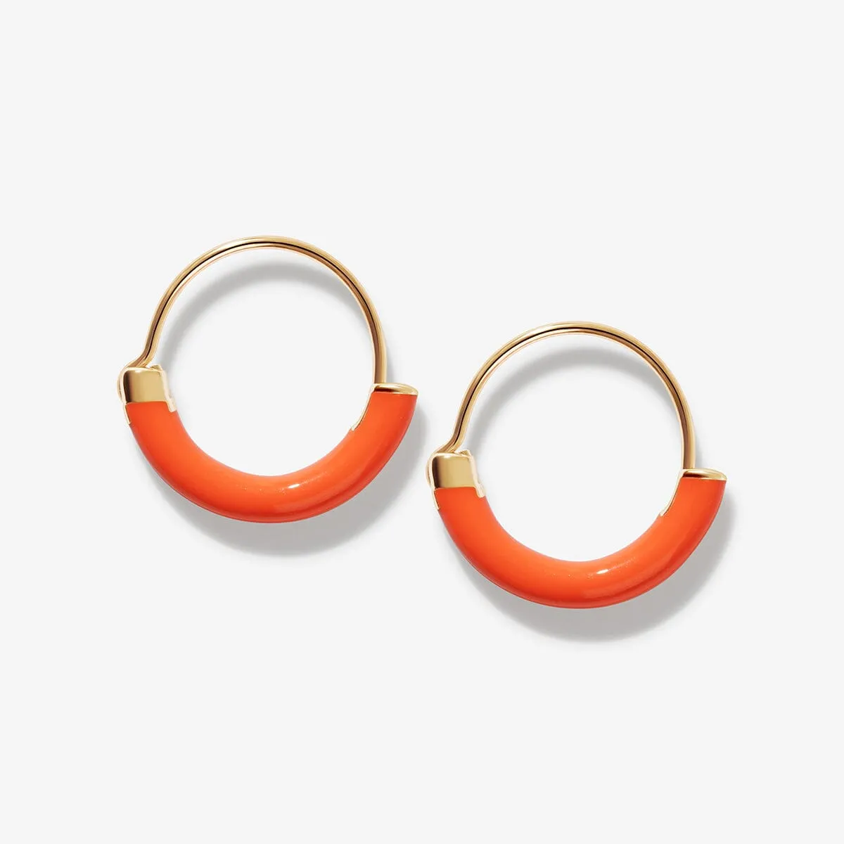Saz neon peach mini hoops sold by Adornmonde product image thumbnail 5